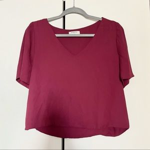 Aritzia Babaton Fuchsia Murphy Top L